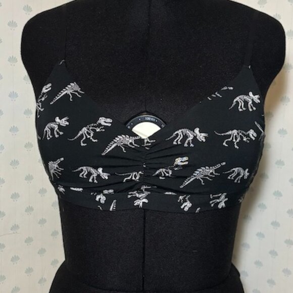 MeUndies Dinosaur Bra - Black - Small - Picture 1 of 2